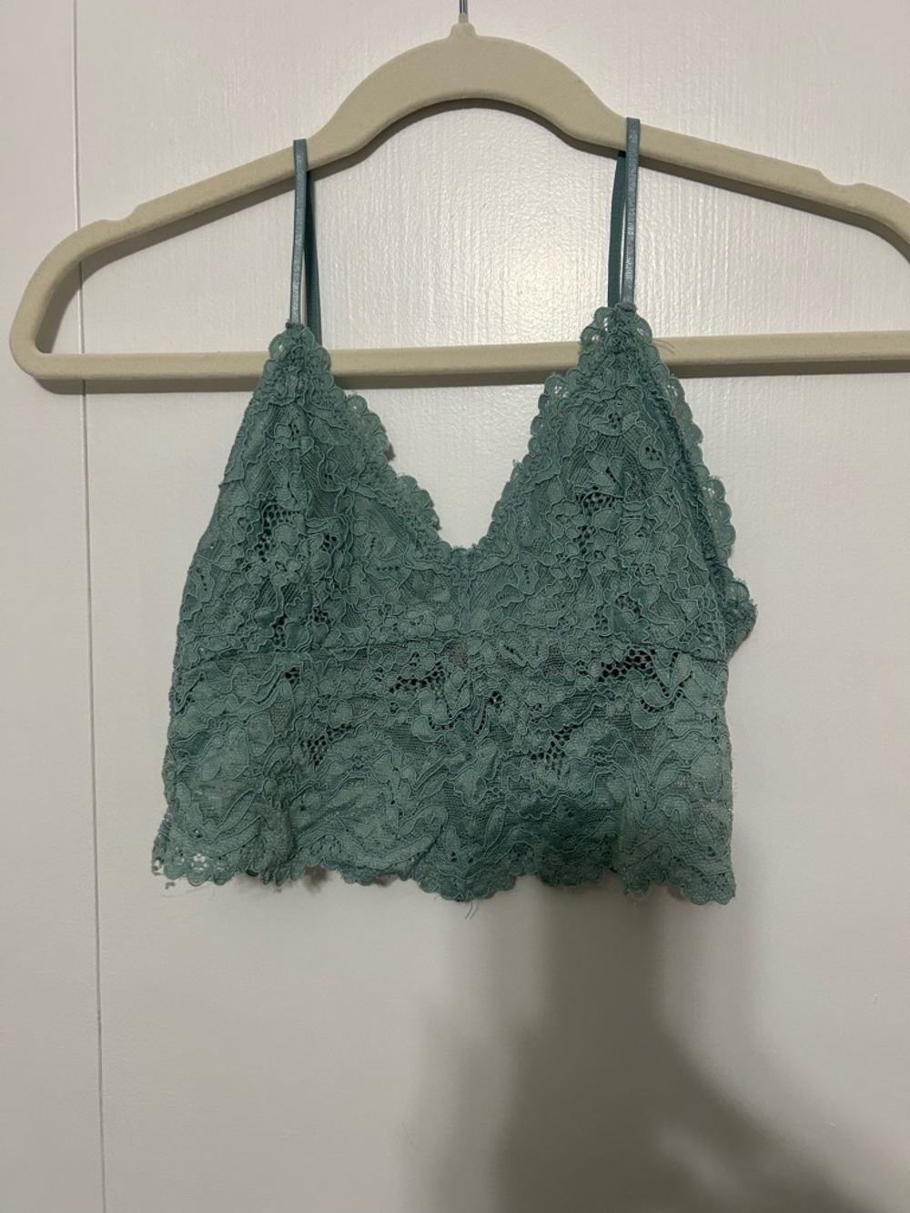 Zara Sage Green Lace Bralette Top